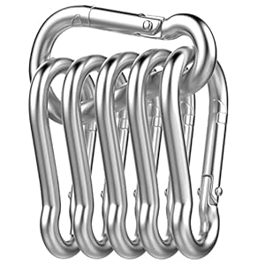 Uootach Edelstahl 304 Karabinerhaken, 6 Stück