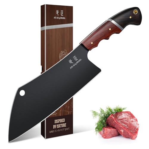 DRGSKL 8-Inch Black Meat Cleaver