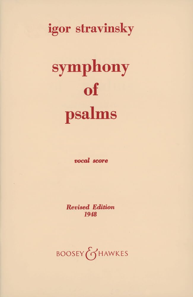 Symphony of Psalms: mixed choir (SATB) and orchestra. Réduction pour piano.
