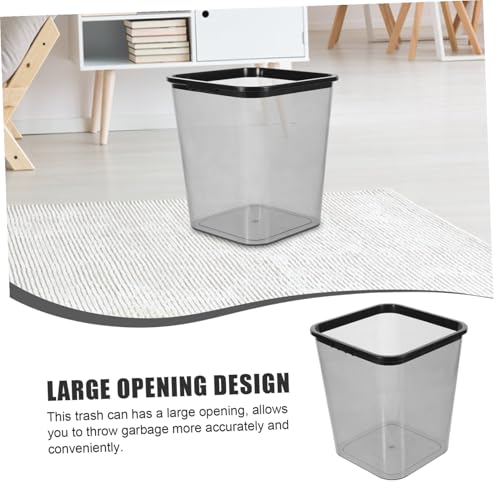 Cesto rectangular de plástico para basura 10 galones miniatura 3