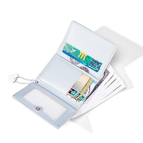 Small Size Travel Wallet - Mini Leather Trifold Card Holder for Lady, Teen Girl & Kid2