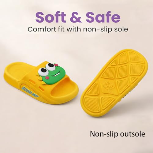 Image of Toddler Little Kids Slides Sandals Unicorn Dinosaur Bunny Beach Pool Shower Slides Anti-Skid Home Bath Slippers Cute Summer Outdoor Shoes for Girls and Boys