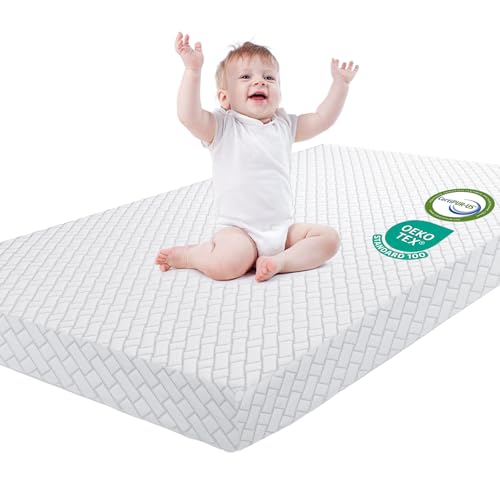HREVAI Pack and Play Mattress,38'x26' High Resilience Dual Sided Memory Foam Pack N Play Mattress...