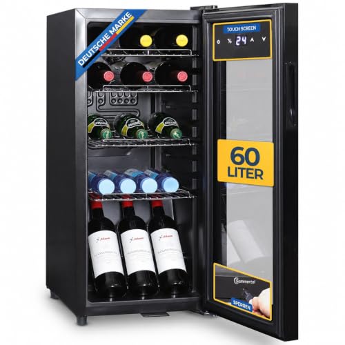 Sommertal Getränkekühlschrank 60L | Glastür, Touch, LED...