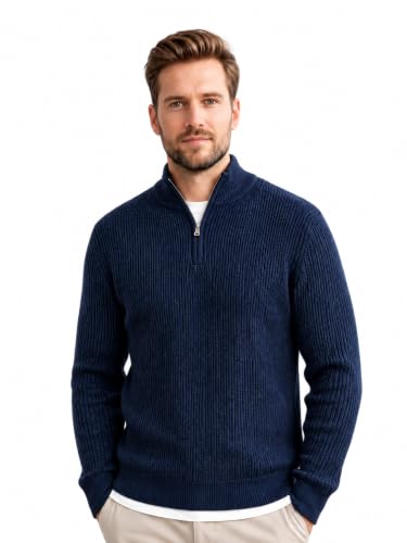 Image of Pivl Men's Winter Half Zip Solid Sweater