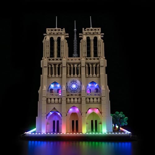Image of LED Lighting Compatible with Lego Notre-Dame de Paris 21061，Light Kit Compatible with Lego Architecture 21061, NOT Included The Model Set - JUST Lights