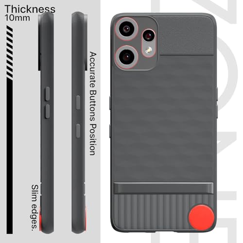 Image of Shockproof Case for CMF by Nothing Phone 2 Pro 5G | Full Camera Protection | TPU Flexible Back Cover for CMF by Nothing Phone 2 Pro 5G (Graphite Grey)