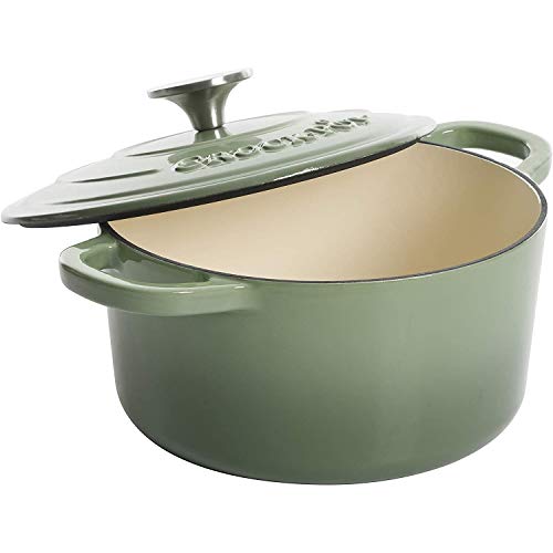 Image of Crock-Pot Artisan Round Enameled Cast Iron Dutch Oven, 3-Quart, Gradient Red