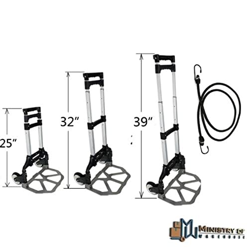 Carretilla plegable de aluminio con carga 176 lbs miniatura 2