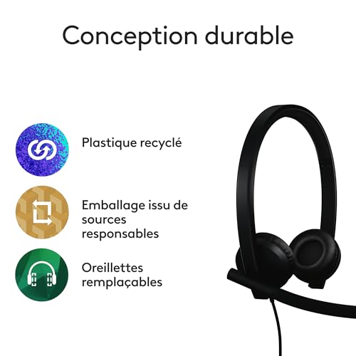 Logitech Modèle du produit : USB Headset Stereo H570e - vue 9