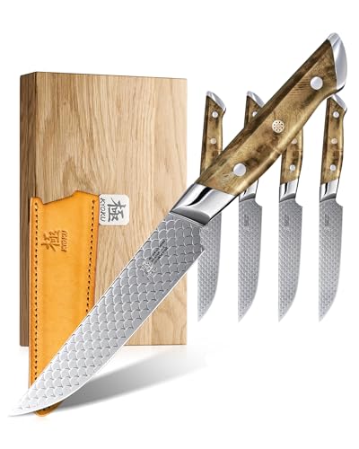 KYOKU 4.8 inch Steak Knife Set of 4