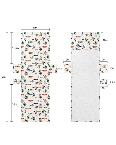 Tropical Palm, Beach Lounge Chair Towel Cover, Soft Chaise Lounge Towel with Side Pockets Patio Pool Chairs Cover for Beach/Pool Sunbathing 29x85 Summer Beach Colorful Tree Leaves Canoe