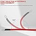 AUTOXBERT 4 Gauge 20mm2 60cm 5/16inch Car Battery Cable Wire Inverter Positive Negative Automotive Replacement Battery Cables Extender Kit