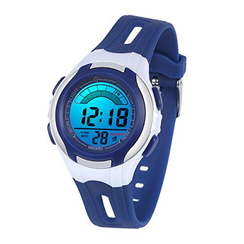 Kids Watches Digital for Girls Boys,7 Colors Led Flashing Wristwatch for Child Waterproof Sport Outdoor Multifunctional Wrist Watches with Stopwatch/Alarm for Ages 4-15