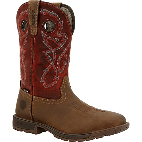 Rocky Mens Legacy 32 10 Inch Waterproof Steel Toe Work/Duty - Brown