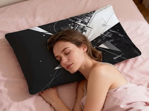 Taie oreiller velours 40x80cm noir double face de qualité supérieure