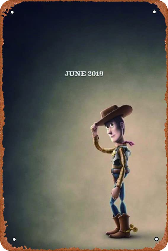 Toy Story 4 Movie Josh Cooley Animated Film Poster Retro Metal Tin Sign for Home Coffee Restaurant Bar Pub Shop Wall Decor 8x12 Inch