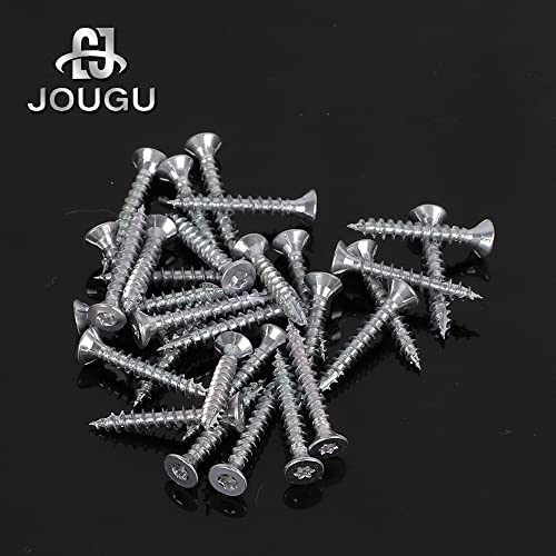 Jougu MHLS Wood Screws #6 × 1 Inch Torx Star Drive Deck Screws Flat Head M3.5 × 25 Countersunk T10 Self Tapping Thread Cut 200Pcs Carbon Steel Galvanized thumb #3