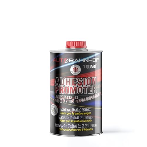 AUTOBAHNHOF Tintable Adhesion Promoter - Transparent, Quick-Drying Primer for Automotive Bumpers, Plastic, Metal, and Aluminum Surfaces – Professional-Grade Adhesion Enhancer (1 Quart)