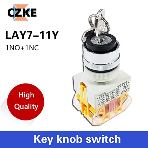 Interrupteur à clé 22 mm GUMMMY avec sécurité cadenas et contacts 1NO+1NC