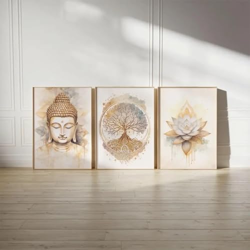 Toile lotus arbre de vie TONGYINLI pour habiller un grand mur vide