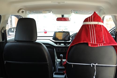 Image of ROMAN HOME 100% Superfine Cotton Solid Large Luxury Office Chair Towel with Tie Knot 450 GSM - (Pack of 1) Original Product AS PER Picture Shown (1, car red, Medium)