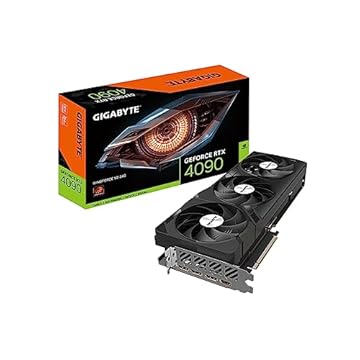GIGABYTE Placa gráfica GeForce RTX 4090 WINDFORCE V2 24G, 3 ventoinhas WINDFORCE, placa de vídeo GDDR6X de 384 bits de 24 GB, GV-N4090WF3V2-24GD