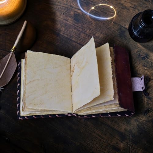 Grimoire en cuir Hocus Pocus fait main avec papier deckle edge premium - 2