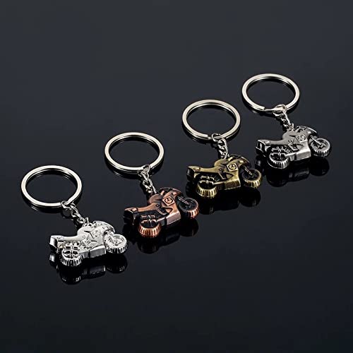 AUGEN Premium Bike 3 Bronze Stainless Steel Keychain Metal For Gifting With Key Ring Anti Rust (Pack Of 1) 1