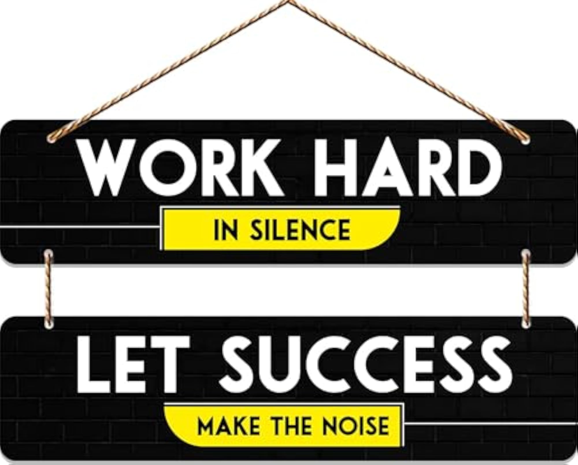 Craft Attractive Work Hard Let Success Print Wooden Wall Hanging