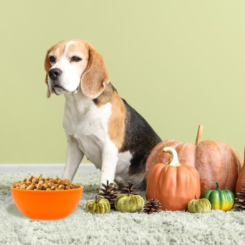 Silikon-Lecknapf für Hunde, lustig, langsamer Futternapf, rutschfest, interaktiv, Anti-Ersticken, langsames Fressen, gesünder (orange)