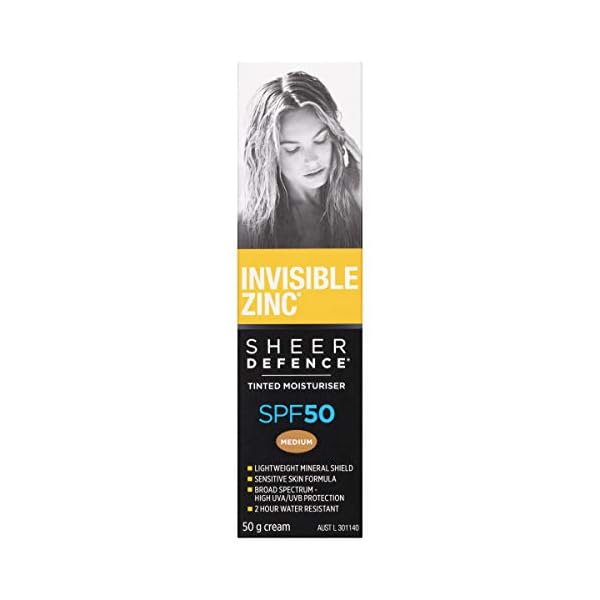 Invisible-Zinc-Sheer-Defence-Medium-SPF-50-Daily-Moisturizer-With-Sun-Protection-To-Prevent-Appearance-of-Premature-Aging-Caused-By-Harmful-UV-Rays-50g Invisible Zinc Sheer Defence Medium SPF 50 - Daily Moisturizer With Sun Protection To Prevent Appearance of Premature Aging Caused By Harmful UV Rays - 50g