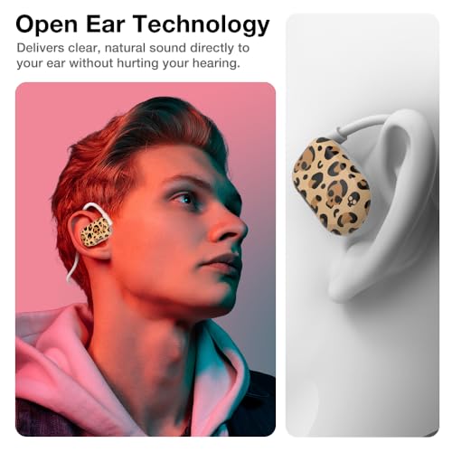 Image of Purity Air Open Ear Headphones - True Air Conduction Wireless Bluetooth Open Ear Earbuds with Dual Mic for iPhone /Android - Secured Long Wearing Comfort, Sports Sweat Resistant (Skull Camo)