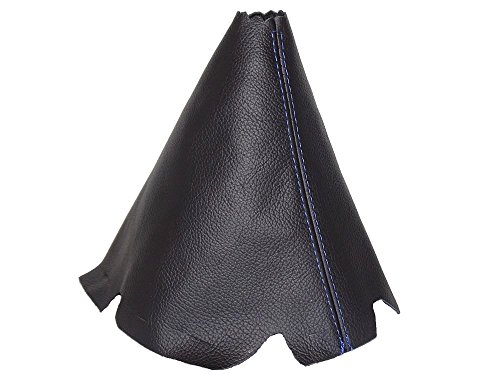 The Tuning-Shop for Mazda 6 2002-07 Manual Shift Boot Black Genuine Leather Blue Stitching