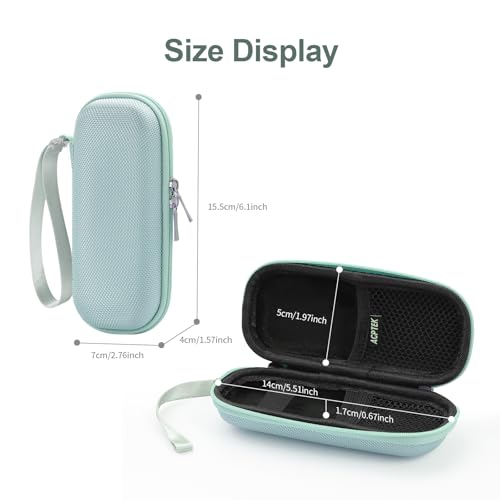 Image of AGPTEK Carrying Case, EVA Zipper Carrying Hard Case Cover for Digital Voice Recorders, MP3 Players, Storage Holder for 3D Printing Pen, USB Cable, Earphones, Memory Cards, U Disk, Green