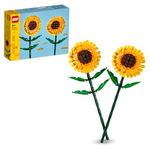 LEGO Botanicals Girasoles Kit de Maqueta de Flores Artificiales Amarillas de Juguete - Regalo para Mujeres por el Día de la Madre - Accesorio de Dormitorio y Decoración Floral para el Hogar 40524