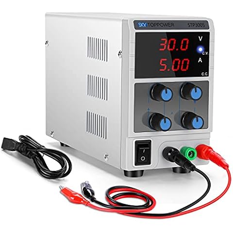 Bench Power Supply Variable 0-30V 0-5A DC Power Supply Regulated CC/CV for Lab Teaching,DIY and Electronic Repair Cover