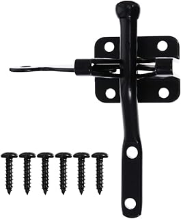 Angoily Door Closer Hinge Heavy Duty Hinge Outdoor Playpen Fence Gate Carbon Steel Gate Handle Latches for Wooden Fence Outdoor Metal Fence Door Chain Lock Heavy Duty Outdoor Door Handle