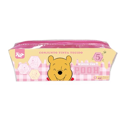 DAC - Kit Estojo com Tintas para Tecido com 5 Cores - Pooh