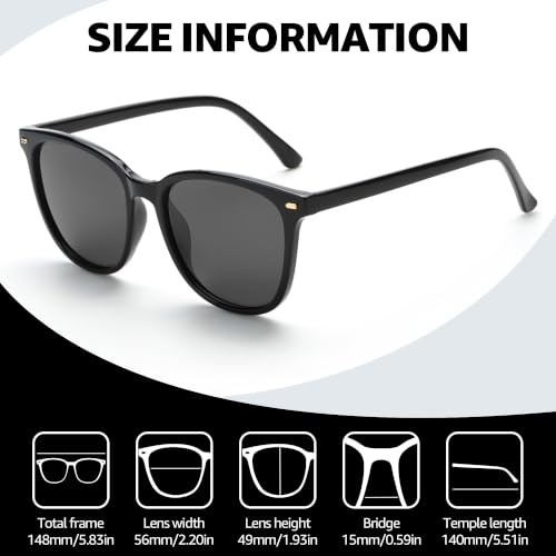 Image of Myiaur Polarized Sunglasses for Women, Square Mirrored Trendy Shades with UV Protection Reduce Glare Sun Glasses