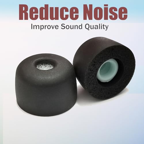 Image of Luckvan Memory Foam Eartips for Sony WF-1000XM5 Earbuds Tips Replacement for WF-1000XM5 WF-1000XM4 Earbuds Fit in Case 4 Pairs Black
