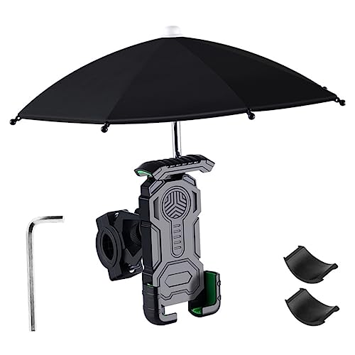 OUNONA 1set Bike Phone Holder with Umbrella Easy Install Cellphone Mount for Bicycles Stable Clamp for Mountain Bike Cycling Accessories for Sunshade and Rain Protection