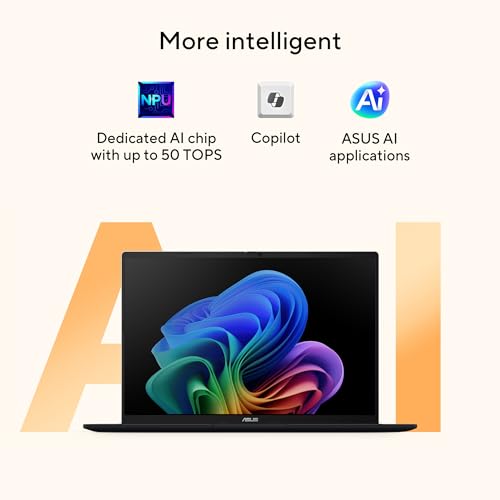 Image of ASUS Vivobook 16 Laptop - Copilot+ PC - 16 inch WUXGA 1920X1200 16:10 Display - AMD Ryzen AI 5 330-16GB RAM - 512GB SSD - Windows 11 Home - Quiet Blue -M1607KA-DH54