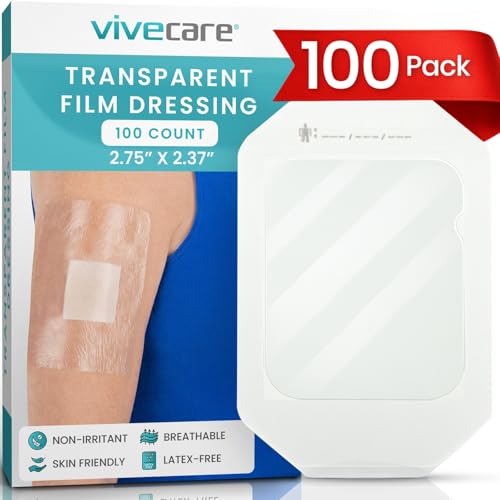 ViveCare Transparent Film Dressing (100 Pack 2 3/8