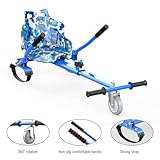 EVERCROSS Hover Board Kids, Hoverboards with Seat Attachment Hoverkart, 6.5" Self Balancing Scooters, Hoverboards Bluetooth with LED Lights, Ideal Hover Board for Kids Teenagers Adults Blue - Image 6