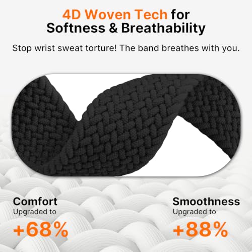 Image of Fullmosa 2 Pack Magnetic Braided Bands Compatible Apple Watch Strap 38mm 40mm 41mm 42mm 44mm 45mm 46mm 49mm Women Men,Soft Elastic Strap for iWatch Ultra3 /2 /1 SE3 /2 /1 Series 11 10 9 8 7 6 5 4 3 2 1