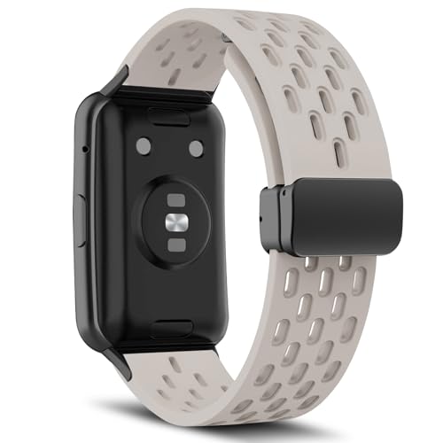 MaEiol Strap Compatible with Huawei Watch Fit Soft Breathable Magnetic Buckle Silicone Watch Bands Replacement Straps for Unisex