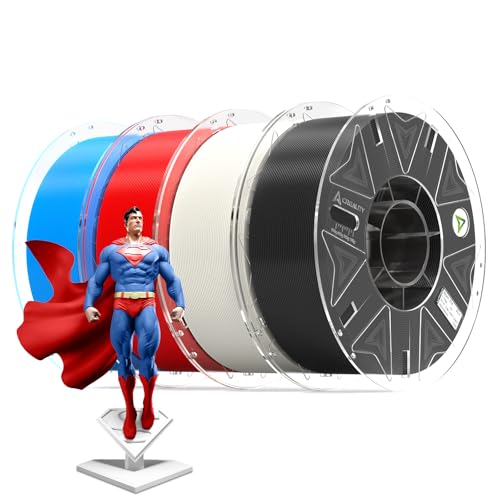 Image of Official CREALITY Hyper PLA RFID Filament 1.75mm 4KG for K2 Plus Combo, High Speed 30-600mm /s 3D Printer Filament, 4Pack(8.8lbs) /Spool Hyper PLA RFID Support CFS,Most 3D Printers,Black& White&Blue&Red