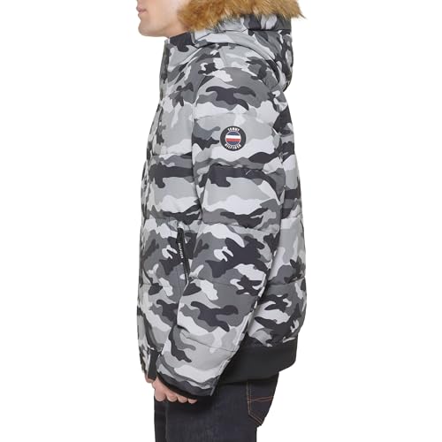 Image of Tommy Hilfiger Men's Arctic Cloth Quilted Snorkel Bomber Jacket (Standard and Big & Tall)