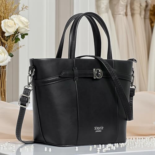 Image of EXOTIC Premium Structured Tote Bag for Women | Handbag with Sling Strap | Elegant Office & Casual Bag